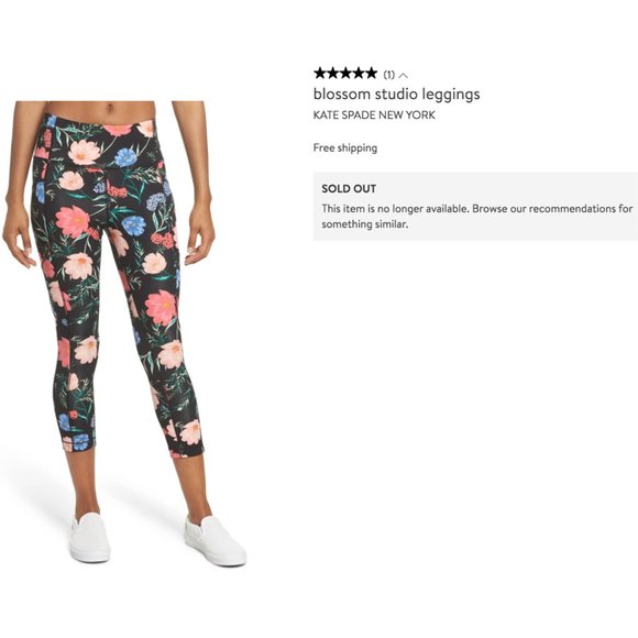 Kate Spade 🎀 Women’s Blossom Studio Legging Black XS - Picture 6 of 10